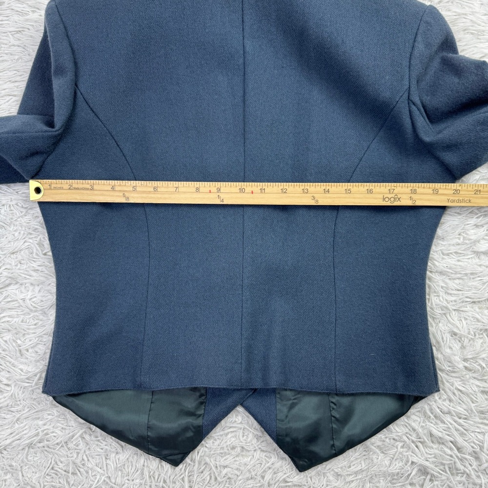 Double D Ranch Jacket Womens Small Blue Beaded Western Wool Buttoned Blazer S - Picture 10 of 12
